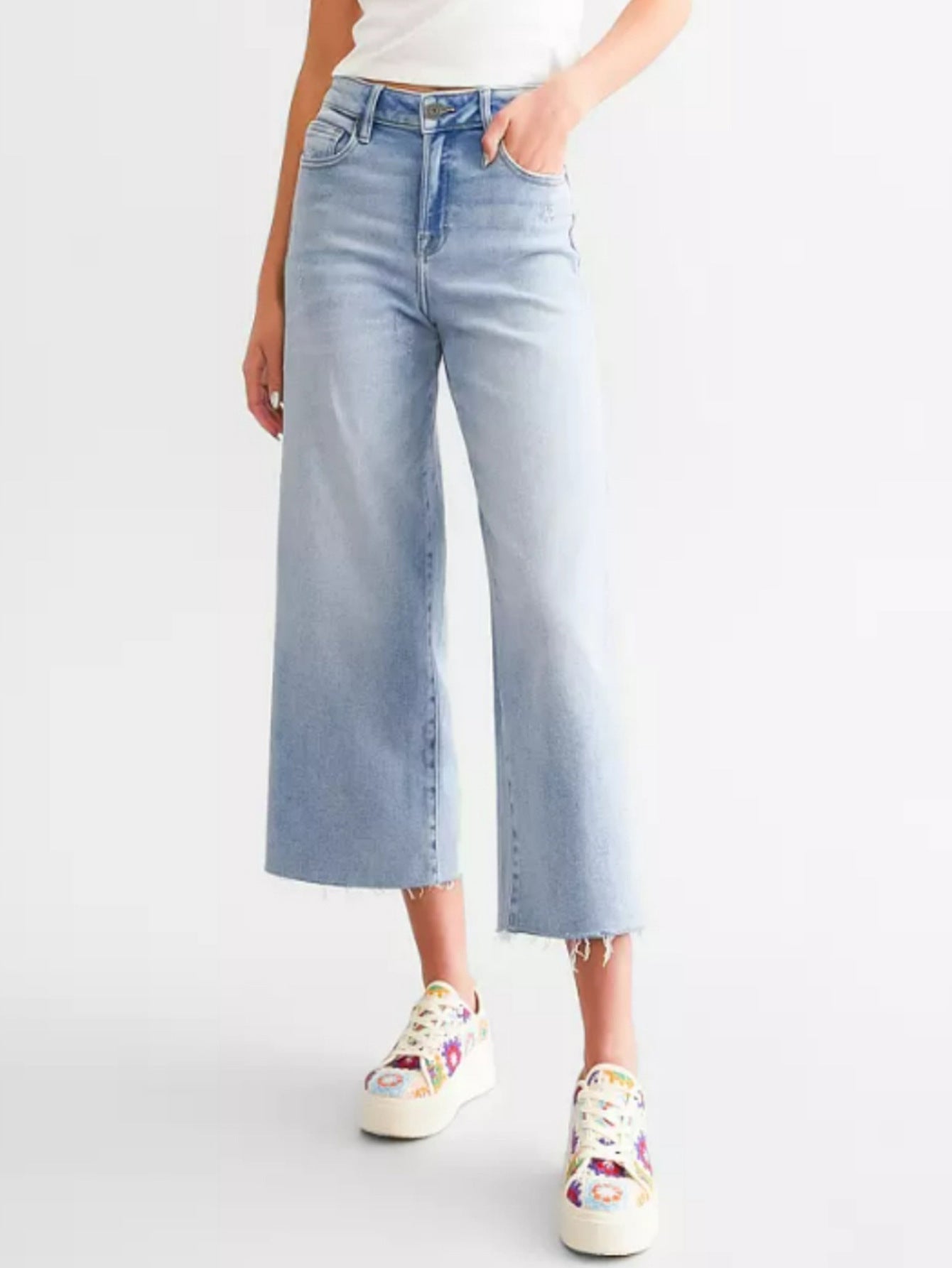 Straight Wide Leg Jeans Women's European And American Simple