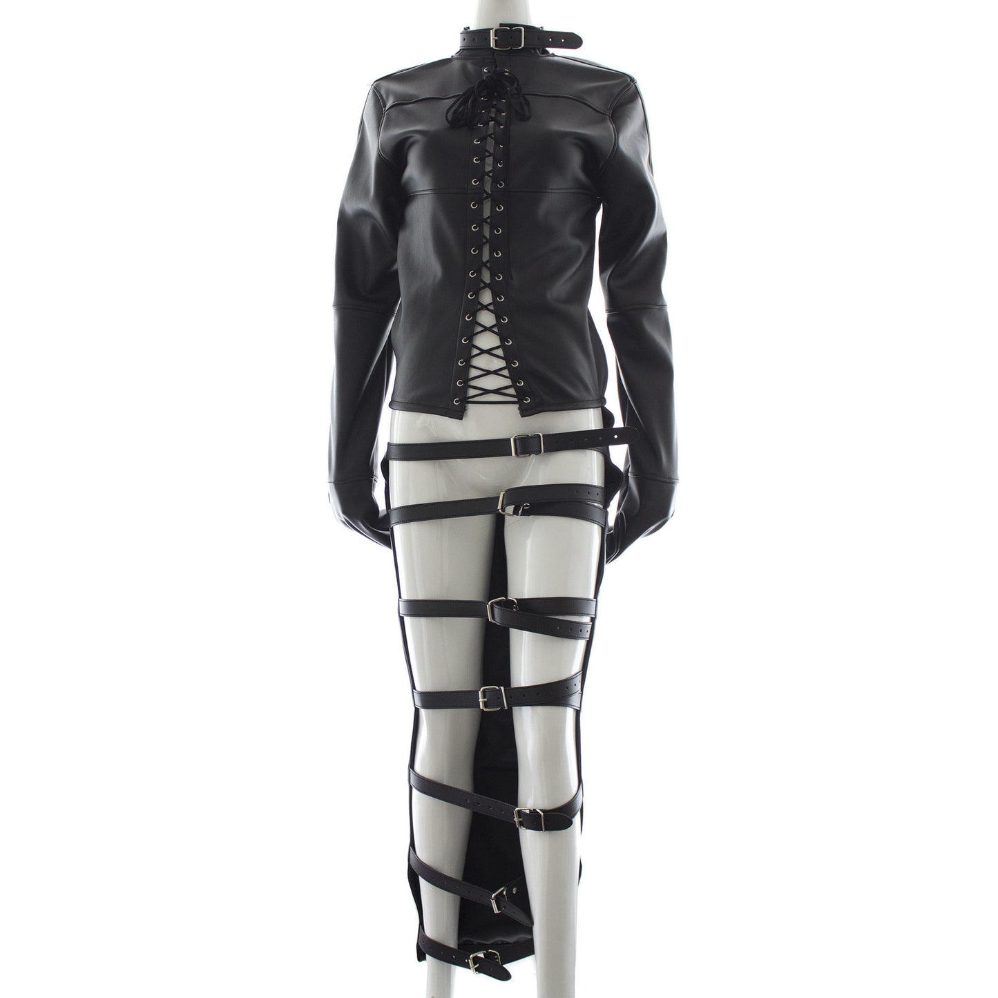 Women Clothes Bondage Stage Black Performance Costume