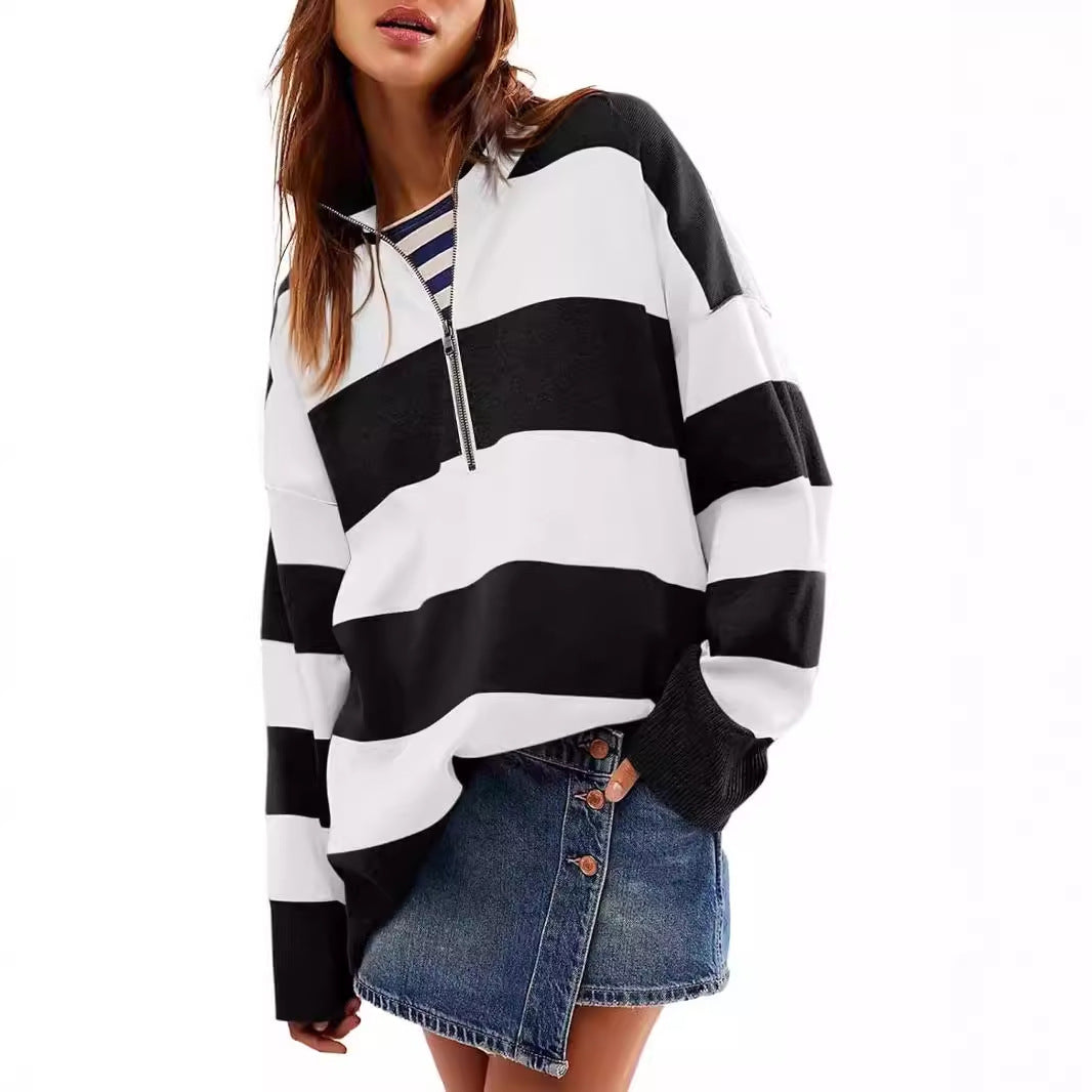 Pullover Split Color Block Sweater