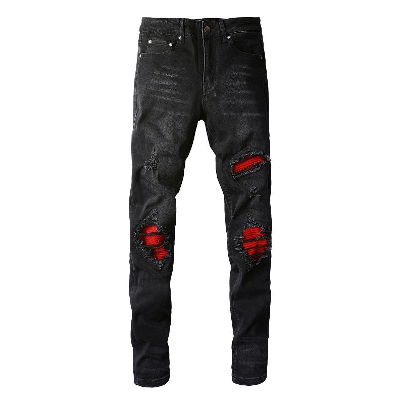 Stretch Slim Black Jeans Man