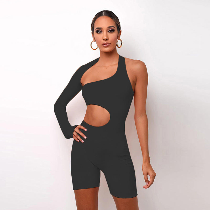 Women Tight Fitness Yoga Suits Off Shoulder Tops And Shorts Tops 2pcs Set