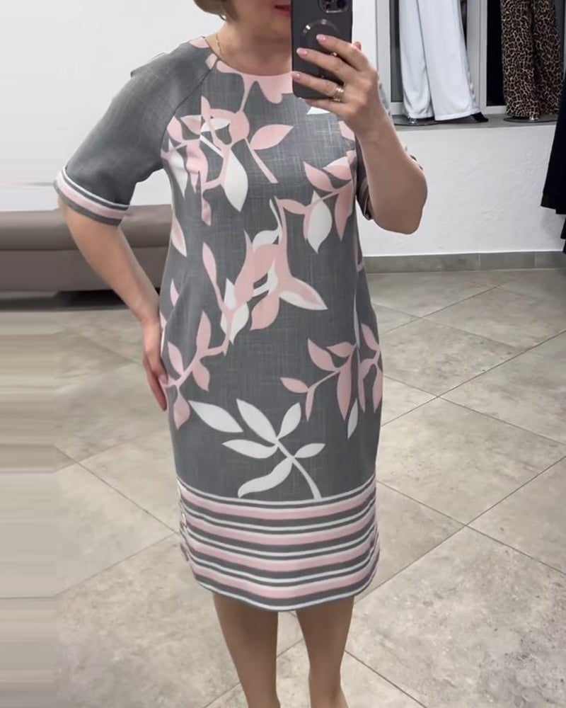 Plus Size Women's Printed Dress