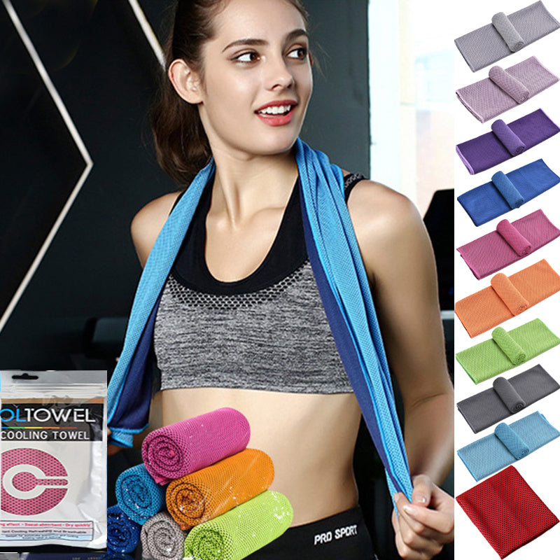 Sports Quick-Drying Cooling Towel Swimming Gym Travel Cycling Gym Club Yoga Sports Cold Feeling Sport Towels To Take Carry Hot