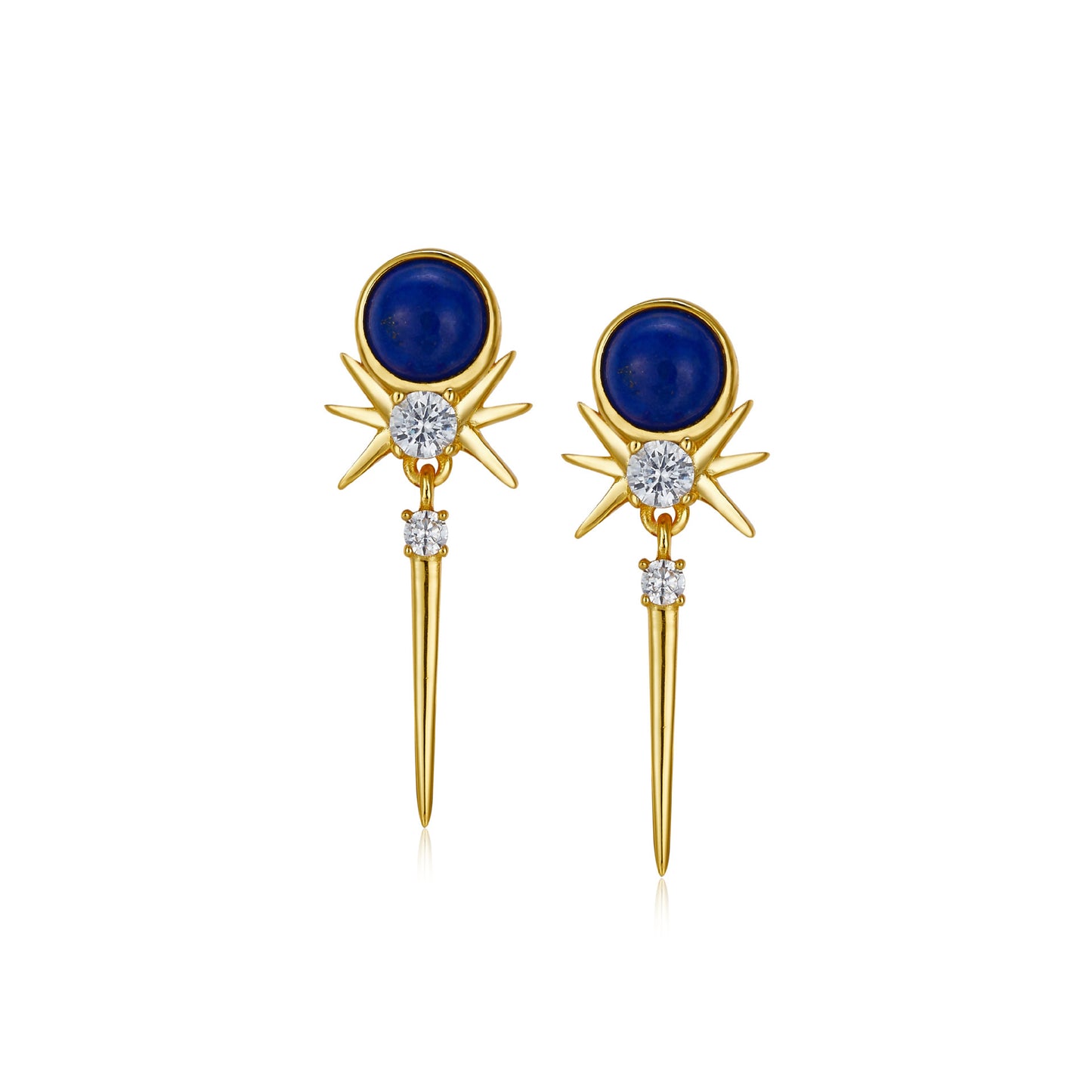 Retro 925 Silver Lapis Lazuli Earrings